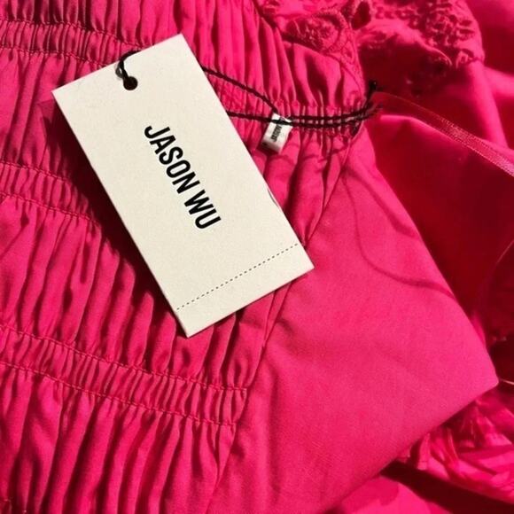 Jason Wu fuchsia Maxi Dress Size L NWT - Picture 9 of 11